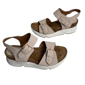 Sofft Women's Size 9 Castello Tapioca Grey Leather Sporty Shoes Sandals boho